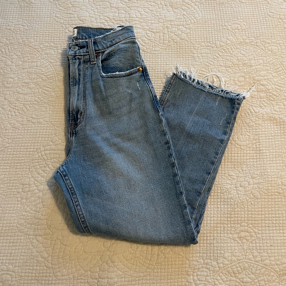 A&F Ultra High Rise Ankle Straight